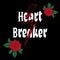 Fashion roses with type, slogan heart breaker. Modern t-shirt print for apparels