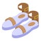 Fashion sandals icon, isometric style