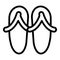 Fashion sandals icon, outline style