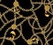 Fashion Seamless Pattern with Golden Chains