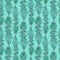 Fashion seamless pattern. Modern turquoise background. Feathers pattern for fashion textile print. Boho wallpaper design