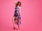 Fashion Sensual Redhead Girl. Summer Floral Dress