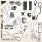 Fashion set of vector high detailed sewing accessories