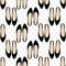 Fashion shoes seamless pattern on polka dots background.