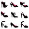 Fashion shoes silhouettes