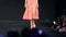 Fashion show runway beautiful orange dress
