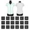 Fashion sketch of shirt collars.types of women`s collars.collar for shirt. collars for women`s blouses.