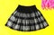 Fashion skirt with grid pattern