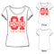 Fashion sport t shirt print for girls with lettering 01 power to girls. Can be used as design for school or college uniform, cheer