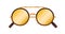 Fashion sunglasses with round lenses. Stylish sun glasses with circle frame. Summer eyeglasses. Retro-styled pair of