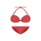 Fashion swimsuit icon flat isolated vector