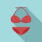 Fashion swimsuit icon, flat style