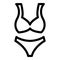 Fashion swimsuit icon, outline style