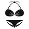 Fashion swimsuit icon, simple style