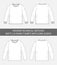 Fashion technical sketches for boys 2-6 years t-shirts with long sleeve