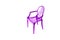 Fashion transparent purple chair