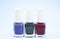 Fashion trend. Nail polish bottles. Beauty and care concept. Nail polish white background. Durability and quality polish