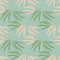 Fashion tropical leaves semless pattern. Tropic leaf on blue background