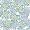 Fashion tropical palm leaves seamless pattern