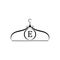 Fashion vector logo. Clothes hanger logo. Letter E logo. Tailor emblem. Wardrobe icon - Vector design