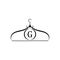 Fashion vector logo. Clothes hanger logo. Letter G logo. Tailor emblem. Wardrobe icon - Vector design