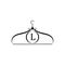 Fashion vector logo. Clothes hanger logo. Letter L logo. Tailor emblem. Wardrobe icon - Vector design