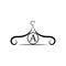 Fashion vector logo. Clothes hanger logo. Letter logo. Tailor emblem. Wardrobe icon - Vector design