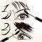 Fashion vector poster with makeup, mascara, female eyes and lash