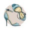 Fashion vector sketch womens shoes.