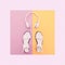 Fashion white sandals and headphones