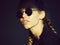 Fashion woman with adorable face and plaits in stylish sunglasses