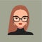 Fashion woman in fancy eyeglasses. glamourous girl. Fashionable female portrait for prints, cards