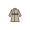 Fashion women woolen coat jacket filled outline icon