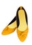 Fashion yellow shoes