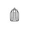 Fashionable backpack line icon