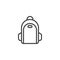 Fashionable backpack line icon