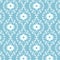 Fashionable Blue Damask Seamless Pattern