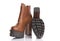 Fashionable brown high heel boots
