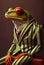 Fashionable elegant designer fashion frog