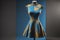 Fashionable evening dress on a mannequin. generative ai