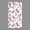 Fashionable gift and socks ornament for mobile phone cover case. The visible part of the clipping mask. Vector