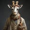 Fashionable Giraffe In Bavarian Clothing: Hyper-realistic Portrait