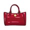 Fashionable Glossy Red Bag Isolated Illustration