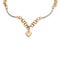 Fashionable golden necklace with heart shape pendant