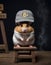 Fashionable Hamster with Bitcoin AI Generative