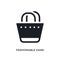 fashionable hand bag isolated icon. simple element illustration from woman clothing concept icons. fashionable hand bag editable