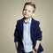 Fashionable little boy. stylish child in suit