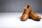 Fashionable Luxury Male Full Broggued Tan Leather Oxfords Shoes