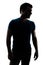 Fashionable male figure in silhouette