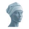 fashionable mannequin woman with turban